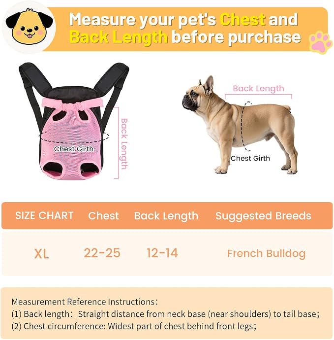 Inspack Dog Backpack Carrier/Cat Carrier, Adjustable Pet Front Carriers Travel - Image 2