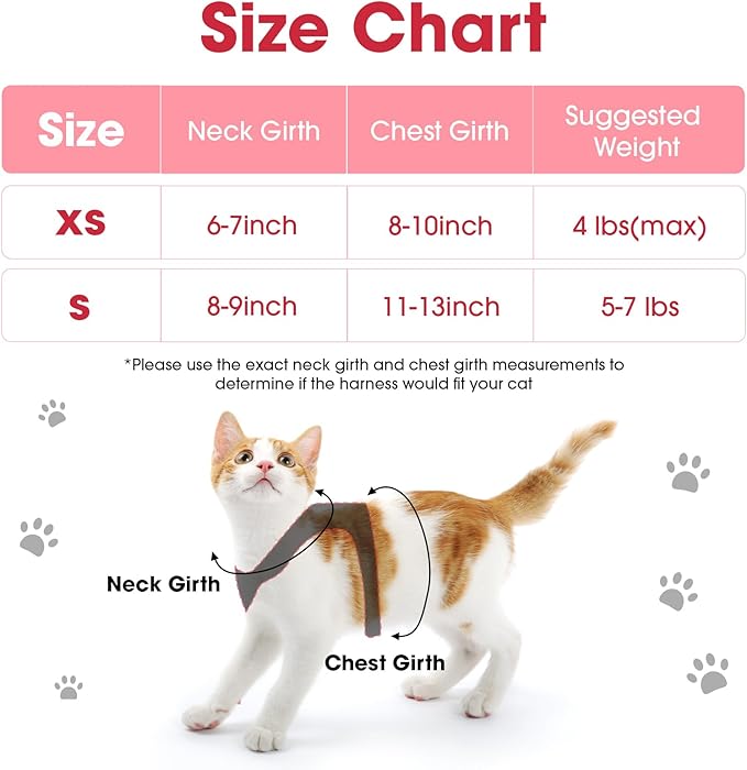 Cat Vest Harness and Leash Set for Walking, Escape Proof, Adjustable Kitten - Image 2