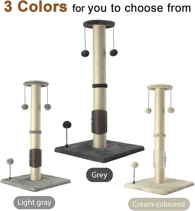 PEEKAB 32" Tall Cat Scratching Post Sisal Scratch Posts, - Image 7