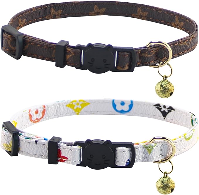 Yizepet Cat Collars, Breakaway Kitten Collar, Cute Kitty Collar in 2 Pack by Yizepet