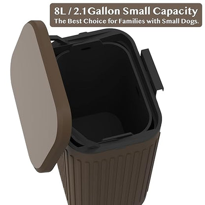 PAWZIDEA Wall Mount Dog Poop Trash Can Outside, 2.1 Gallon Small Dog Waste Bin - Image 9
