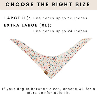 Birthday Dog Bandanas Extra Large, Reversible Colorful Confetti Sprinkles - Image 4
