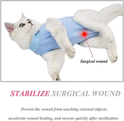 Cat Recovery Suit for Abdominal Wounds or Skin Diseases, Cat Onesie for Cats - Image 3