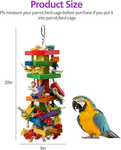 RUBY.Q 3 Pack Large Parrot Toy, 20in Bird Parrot Toy, African Grey and a - Image 4