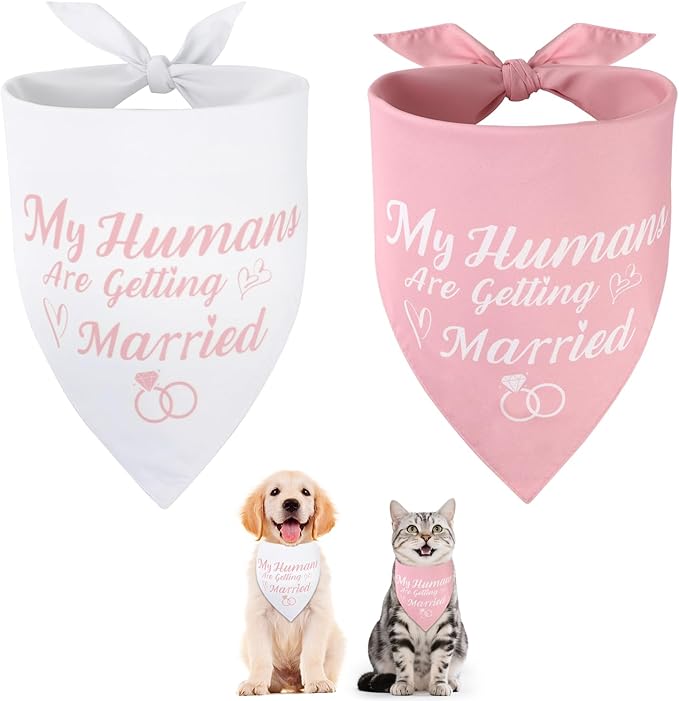 SZEE Bridal Shower Gifts for Bride, 2 Pack My Humans are Getting Married Dog by SZEE