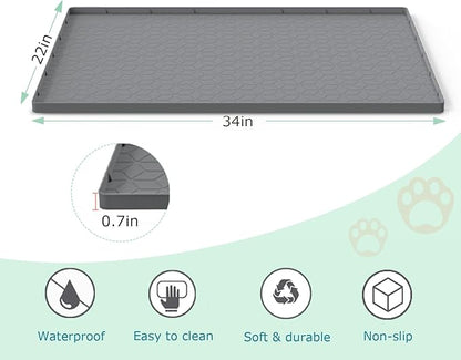 Cat Litter Mat for Litter Box, Silicone Large Cat Litter Trapping Mat - Image 4