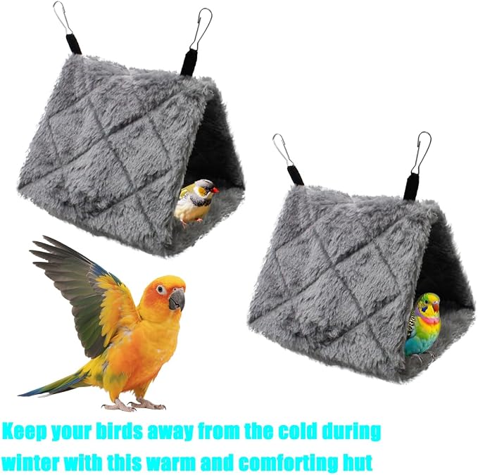 Warm Bird Nest House Shed Hut Parrot Sleeping Bed Hanging Hammock Snuggle Cave - Image 5