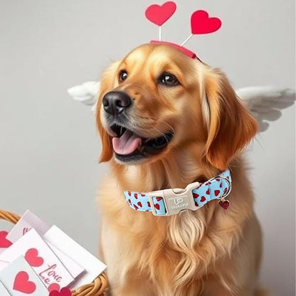 Valentine's Dog Collar, UP URARA PUP Pink Heart Adjustable Pet Collar - Image 6