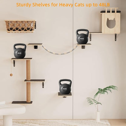 5-in-1 Cat Wall Shelves Set - Image 8