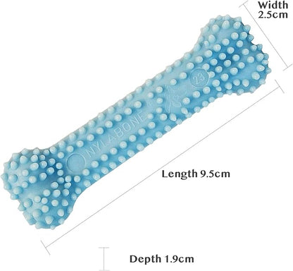 Nylabone Puppy Chew Blue Textured Teething Bone - Image 3