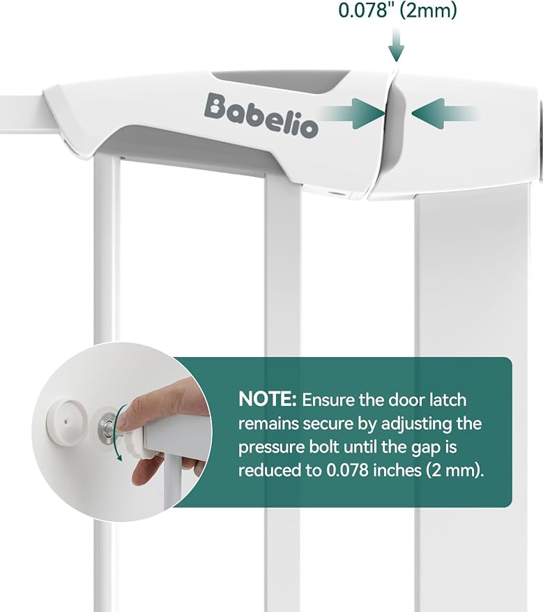 Babelio 36" Tall Upgraded Baby Gate - Image 9
