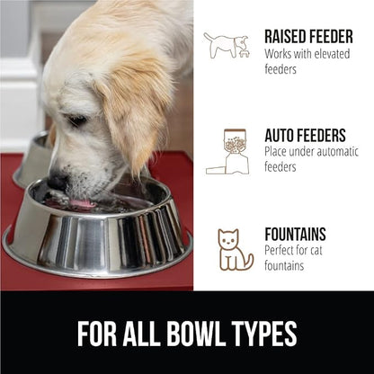 GORILLA GRIP 100% Waterproof Raised Edge BPA Free Silicone Pet Feeding Mat - Image 6