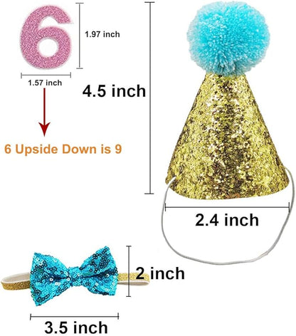 Christmas Pet Party Jazz Hat and Blingbling Bow Tie Breakaway Collar Set - Image 2