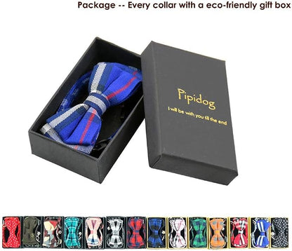 Cat Collar Breakaway with Bell and Bow Tie, Plaid Design Adjustable Safety - Image 2