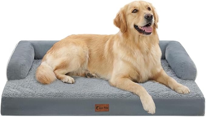 Orthopedic Dog Beds for Large Sized Dogs, Waterproof Egg Crate Foam Large Dog by CasaPaw