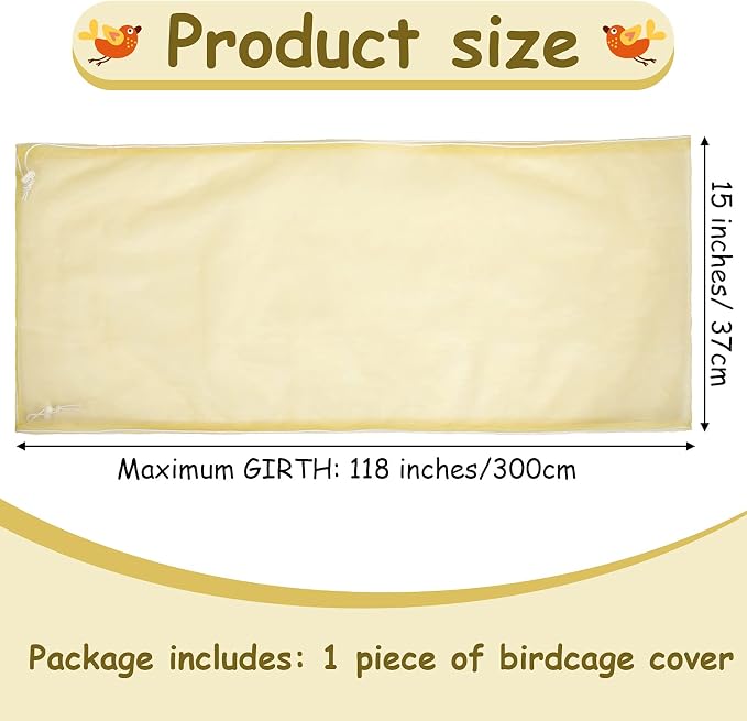 Shappy Large Bird Cage Seed Catcher, Bird Cage Cover Net Skirt Guard, - Image 2