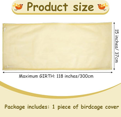 Shappy Large Bird Cage Seed Catcher, Bird Cage Cover Net Skirt Guard, - Image 2