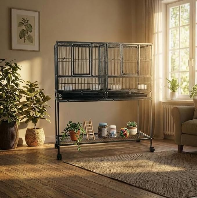 IDEALHOUSE 41" Divided Breeding Flight Bird Cage by IDEALHOUSE