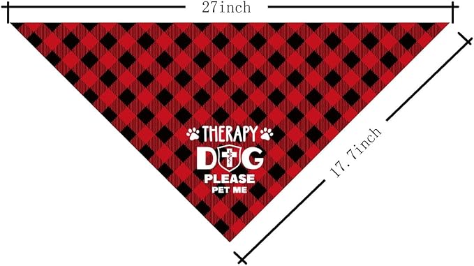 Dog Bandana, Emotional Support Animal Dog Bandana, Dogs Scarf Classical Printing - Image 2
