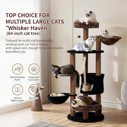 64 in Heavy Duty Cat Tree, Cat Tower - Image 5