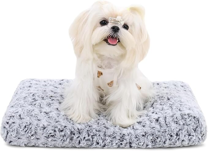 KSIIA Washable Dog Bed Deluxe Plush Dog Crate Beds Comfy Kennel Pad Anti-Slip by KSIIAPetProducts