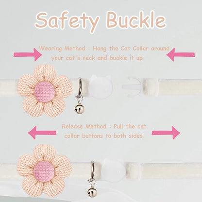 Breakaway Cat Collars with Bells, MUZIEBA Kitten Collar - Image 3