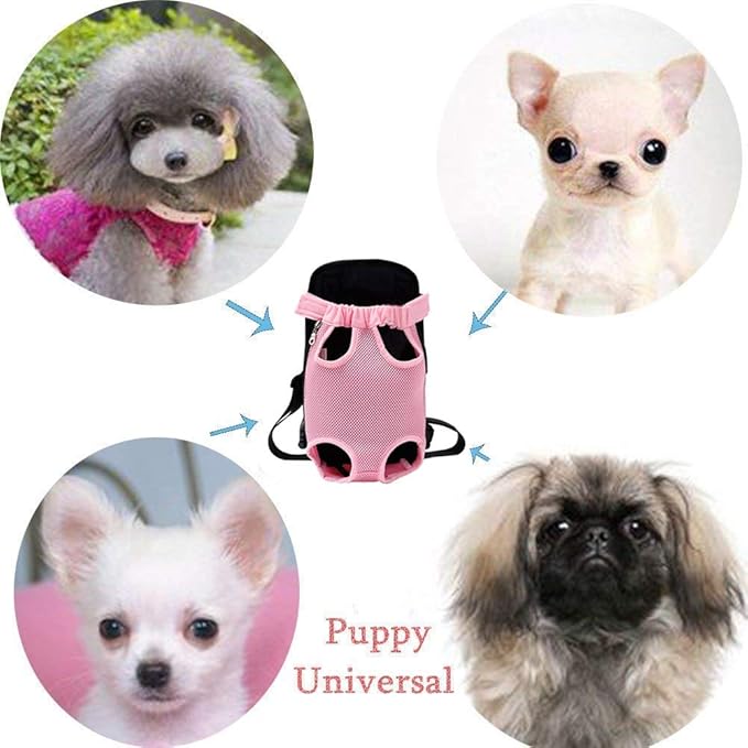 Dog Carrier Pink Legs Out Front Pet Carrier Backpack Comfortable Puppy Bag - Image 2
