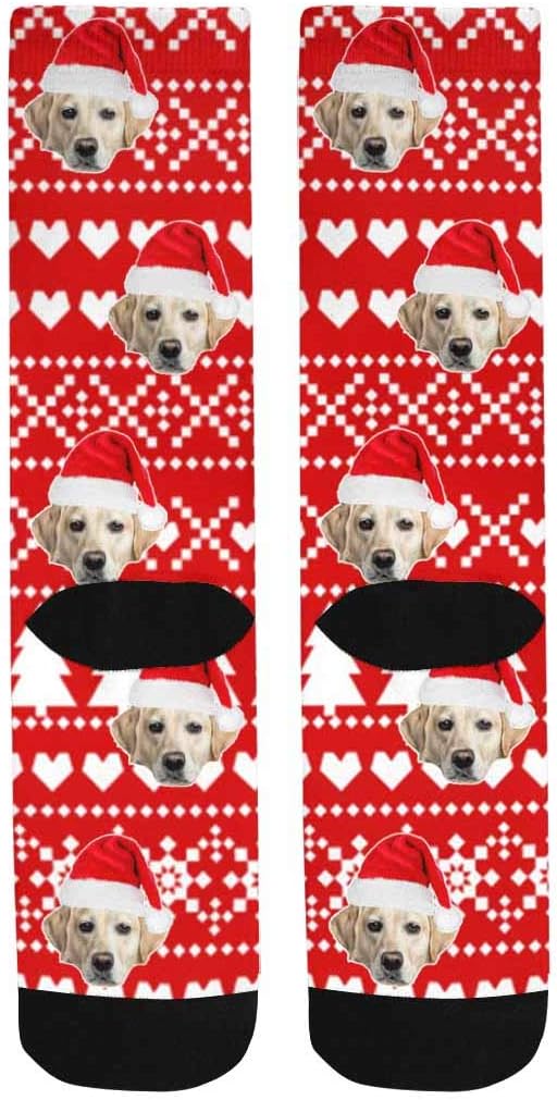 Custom Face Socks, Personalized Dog Lover Pet Photo Picture on Socks Unisex - Image 4