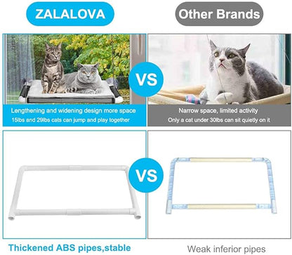 ZALALOVA Cat Perch, Cat Window Seat Large Sturdy Bed Fleece Blanket 2025 Latest - Image 6