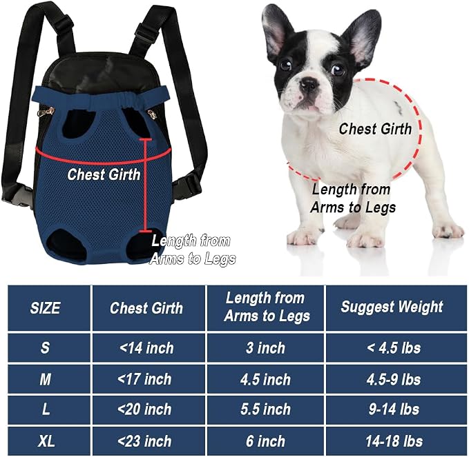 FEimaX Dog Carrier Backpack Pet Legs Out Front Cat Travel Bag, Adjustable Puppy - Image 4