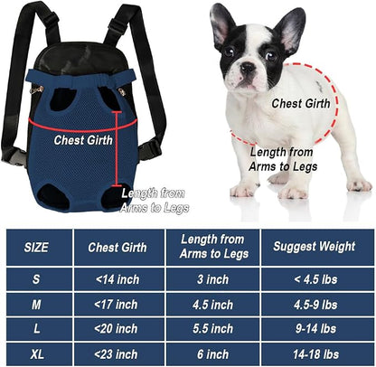 FEimaX Dog Carrier Backpack Pet Legs Out Front Cat Travel Bag, Adjustable Puppy - Image 4