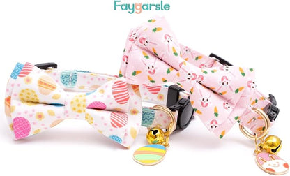 Faygarsle 2 Pack Easter Day Cat Collar Cute Rabbit Easter Eggs Printed Collar - Image 7