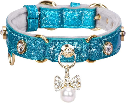 PetsHome Cat Collar, Dog Collar, PU Leather Adjustable Pet Collar by PetsHome