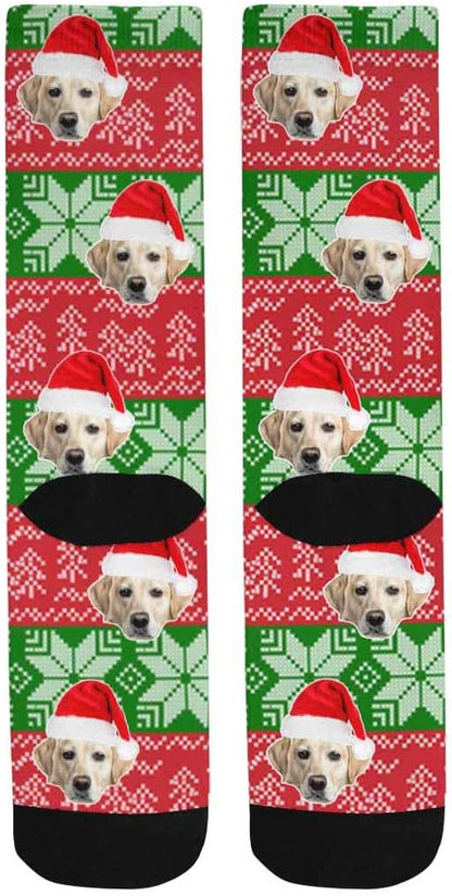 Custom Face Socks, Personalized Dog Lover Pet Photo Picture on Socks Unisex - Image 4