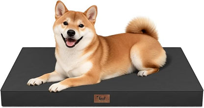 Outdoor Dog Bed for Medium Dogs, Waterproof Dog Crate Mat Orthopedic Egg Crate by TailStories
