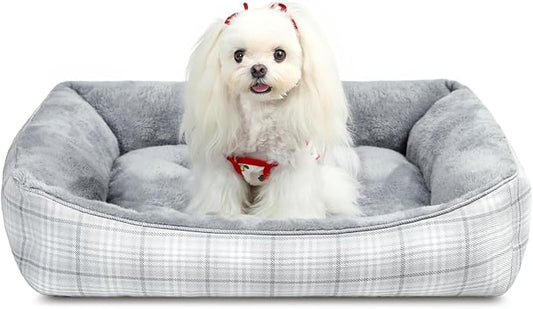MIHIKK Rectangle Dog Beds for Small Medium Dogs & Cats, Orthopedic Sleeping Pet by MIHIKKPet%E2%80%99sHome