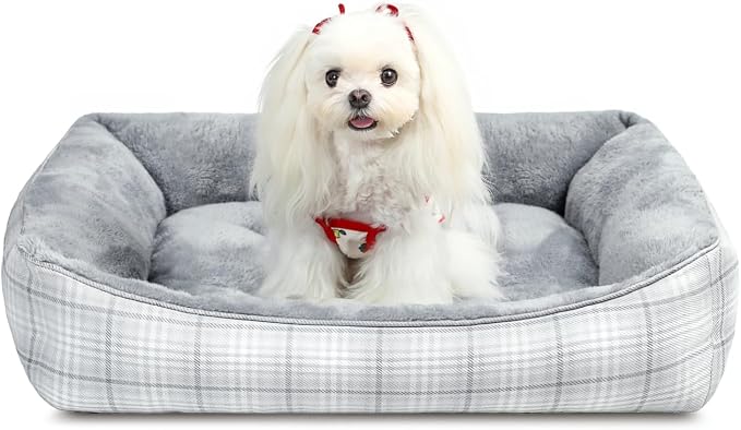 MIHIKK Rectangle Dog Beds for Small Dogs & Cats, Orthopedic Sleeping Pet Bed by MIHIKKPet%E2%80%99sHome