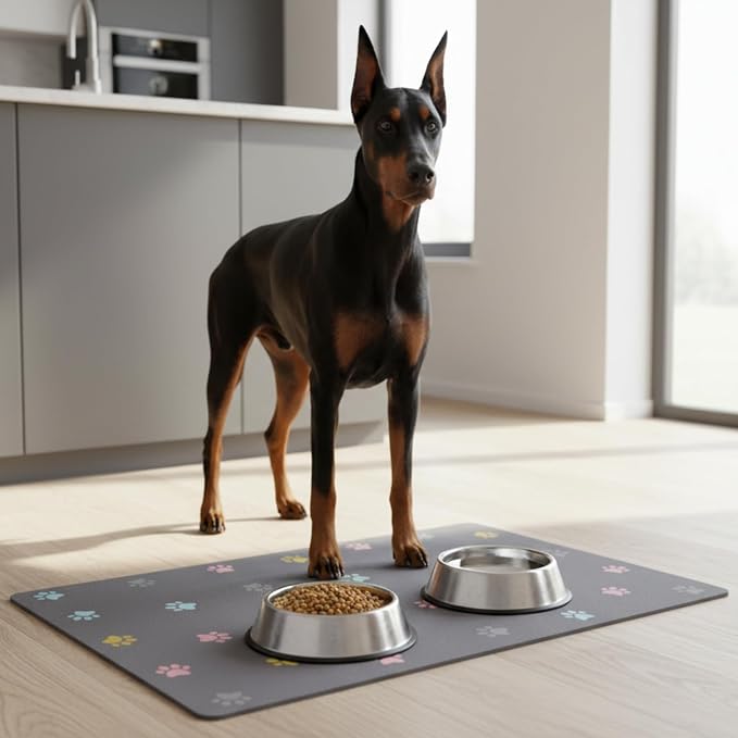Pet Feeding Mat Absorbent Dog Mat - Image 2