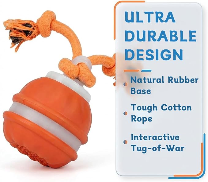 Zealburst Interactive Dog Toy, 360° Smart Automatic Rolling Moving Toy - Image 3