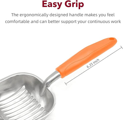 Cat Litter Scoop, Kitty Metal Scooper, Aluminum Alloy Sifter, Kitten Pooper - Image 3