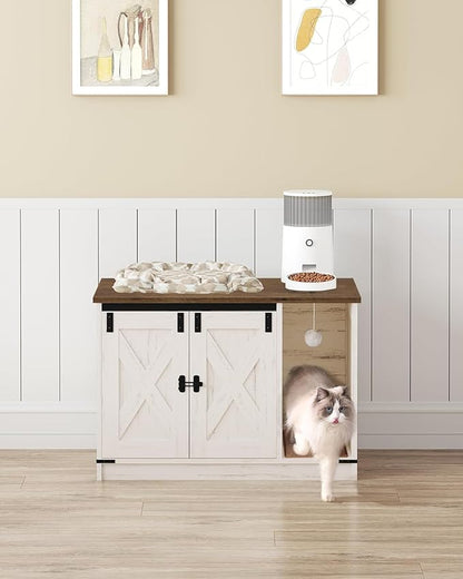 Cat Litter Box Enclosure, Hidden Litter Box Cabinet Furniture - Image 9