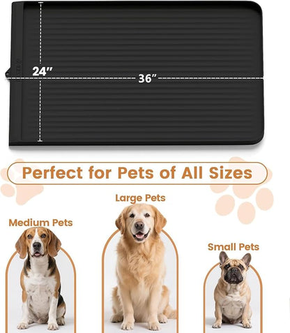 Dog Food Mat 36"x24", Waterproof Pet Feeding Mat - Image 7