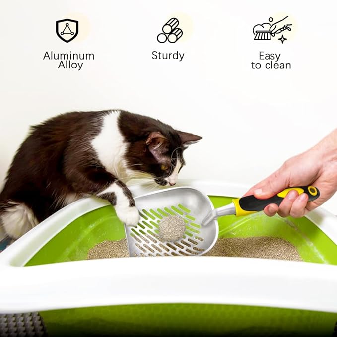 Cat Litter Scoop-Metal Cat Scooper-Long Handle Scoop, Cat Scooper-Poop - Image 6