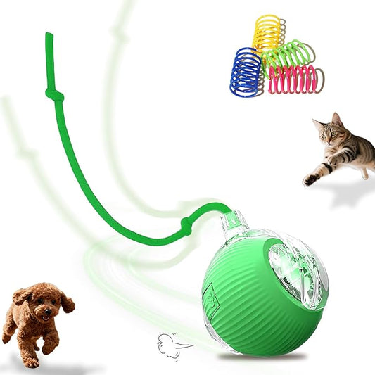 Interactive Cat Toys Ball for Indoor Cats＆Dogs, Automatic Cat Toy 360° by Petayouj