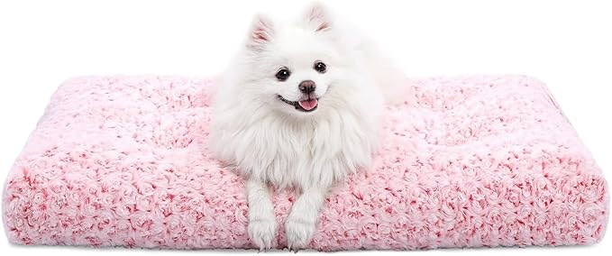 KSIIA Washable Dog Bed Deluxe Plush Dog Crate Beds Comfy Kennel Pad Anti-Slip by KSIIAPetProducts