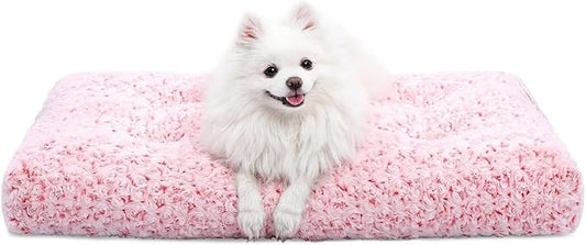 KSIIA Washable Dog Bed Deluxe Plush Dog Crate Beds Comfy Kennel Pad Anti-Slip by KSIIAPetProducts