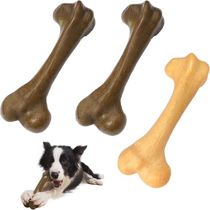 Indestructible Dog Bones for Aggressive Chewers, Durable Tough Puppy Teething by UXVA