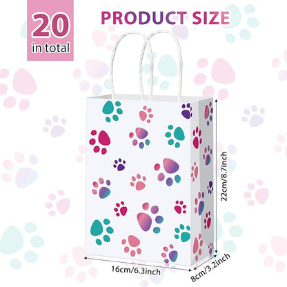 Blulu 20 Pcs Puppy Dog Paw Gift Bags - Image 2