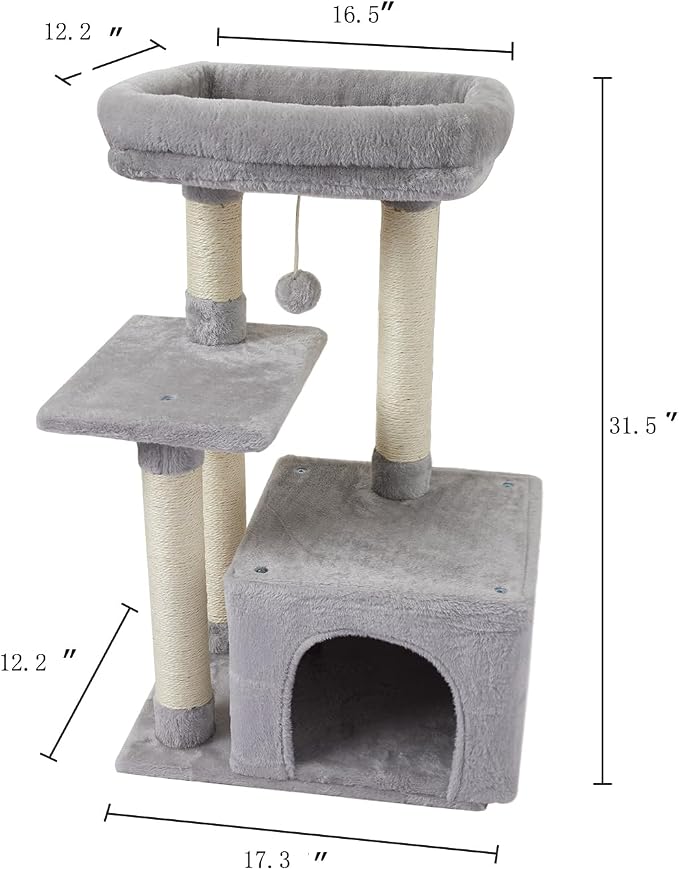FISH&NAP Cute Cat Tree Kitten Cat Tower - Image 7
