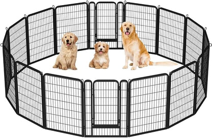 Yaheetech Dog Playpen Outdoor, 40 inch 16 Panels Dog Pen Indoor Heavy Duty by Yaheetech